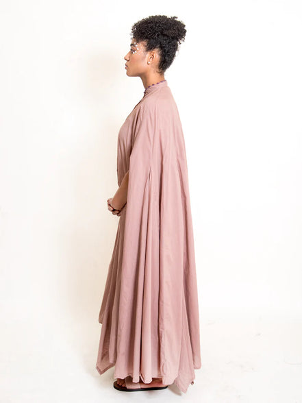 Crab Dress Handwoven -Ash Pink