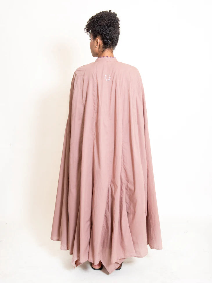 Crab Dress Handwoven -Ash Pink
