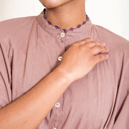 Crab Dress Handwoven -Ash Pink