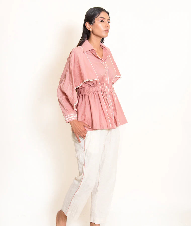 Cuttle Set (Top + Pants) Mul Cotton Onion Pink