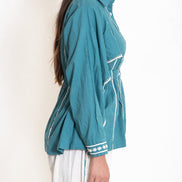 Cuttle Set (Top + Pants) Mul Cotton Turquoise Green