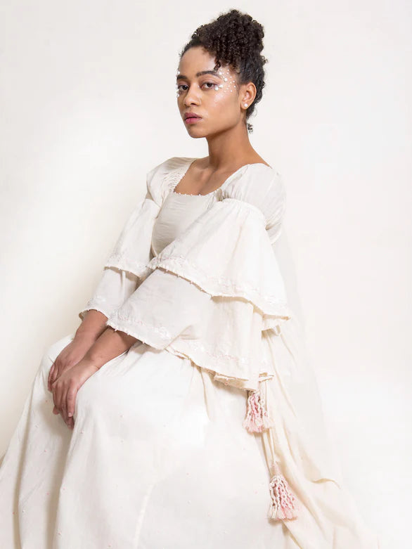 Dolph Dress Handwoven – Beige