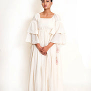 Dolph Dress Handwoven – Beige