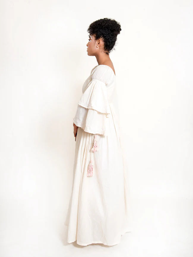 Dolph Dress Handwoven – Beige