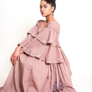 Dolph Dress Handwoven – Ash Pink