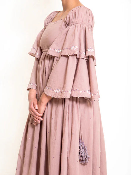 Dolph Dress Handwoven – Ash Pink