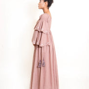 Dolph Dress Handwoven – Ash Pink