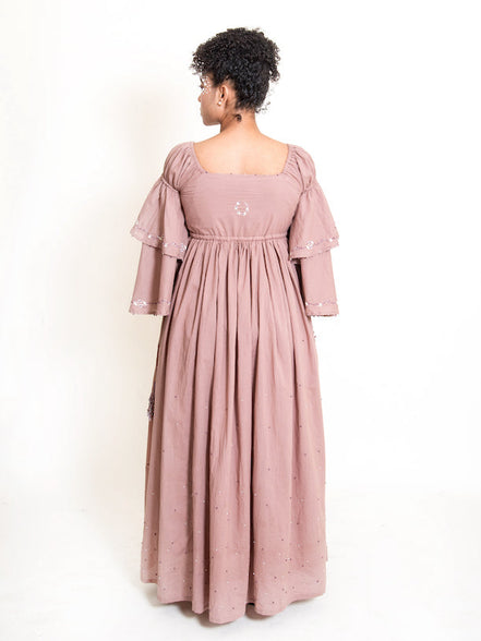 Dolph Dress Handwoven – Ash Pink