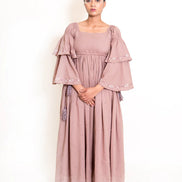 Dolph Dress Handwoven – Ash Pink