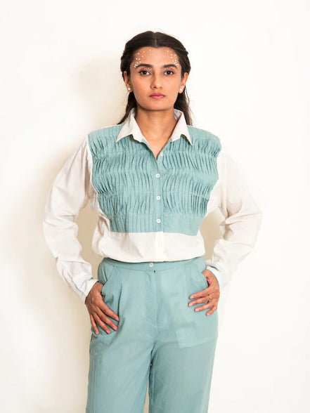 Finn Set (Top + Pants) Mul Cotton Mint Green