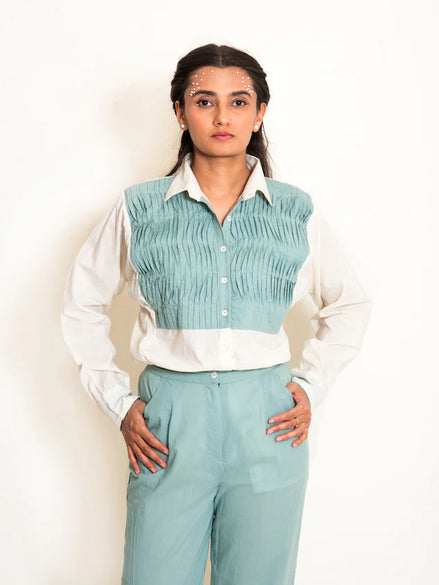 Finn Set (Top + Pants) Mul Cotton Mint Green