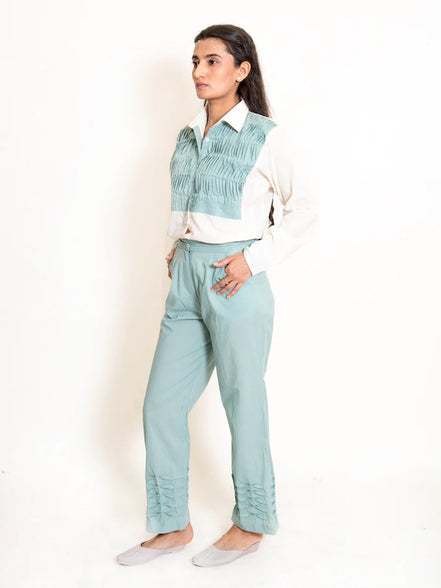 Finn Set (Top + Pants) Mul Cotton Mint Green
