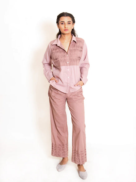 Finn Set (Top + Pants) Mul Cotton Ash Pink