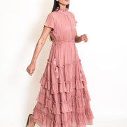 Jellf Dress Mul Cotton - Onion Pink