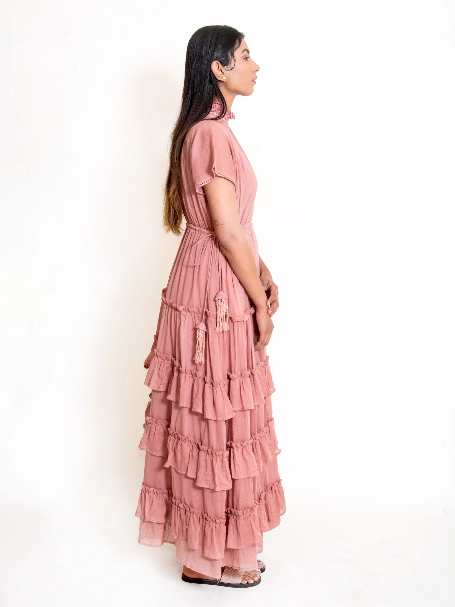 Jellf Dress Mul Cotton - Onion Pink