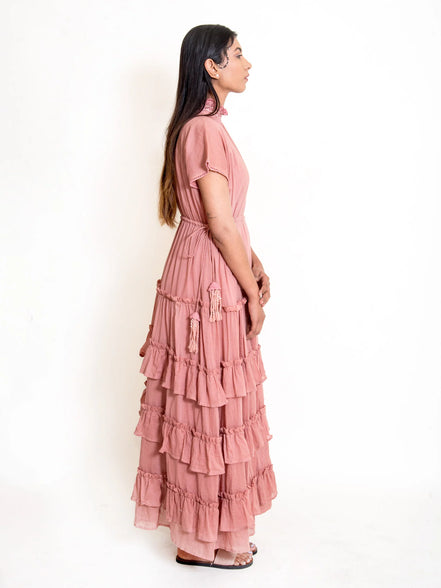 Jellf Dress Mul Cotton - Onion Pink