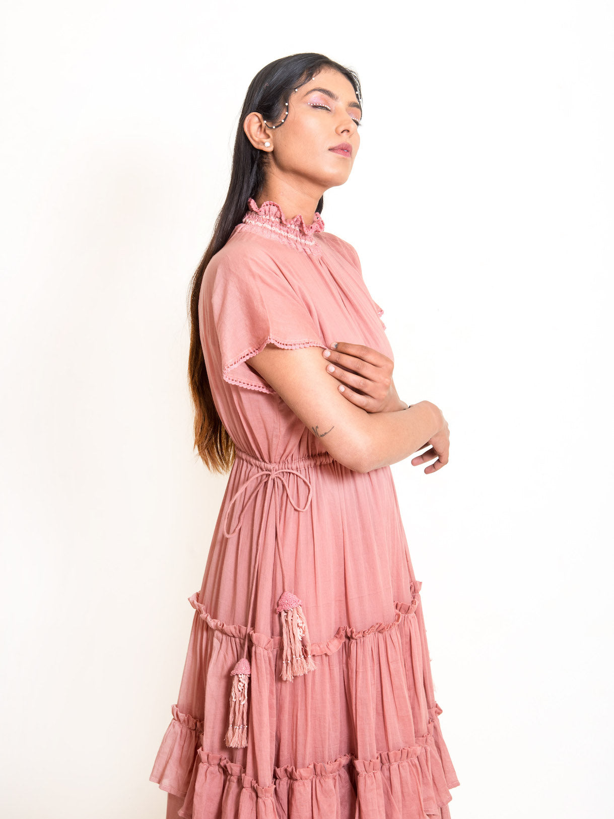 Jellf Dress Mul Cotton - Onion Pink
