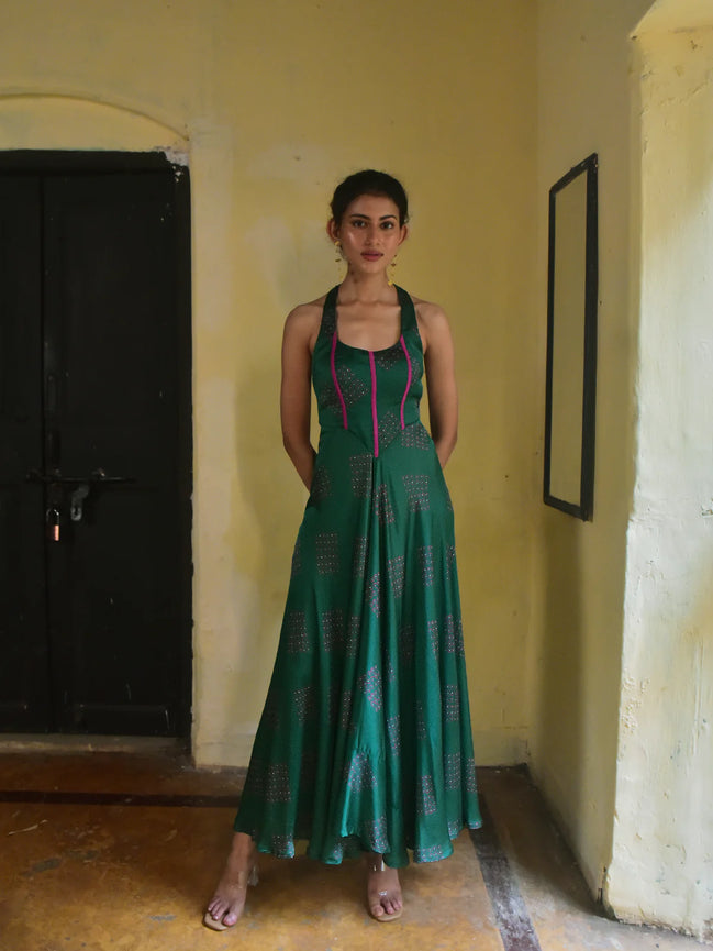 Kavya Modal Halter Corset Dress