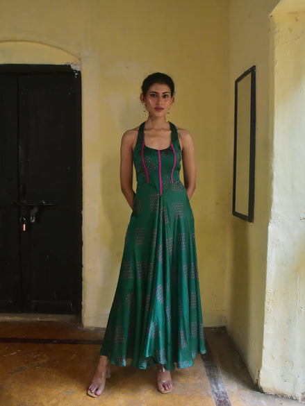 Kavya Modal Halter Corset Dress