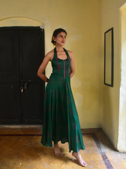 Kavya Modal Halter Corset Dress