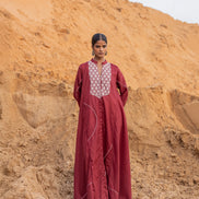 Mirage Dress - Maroon