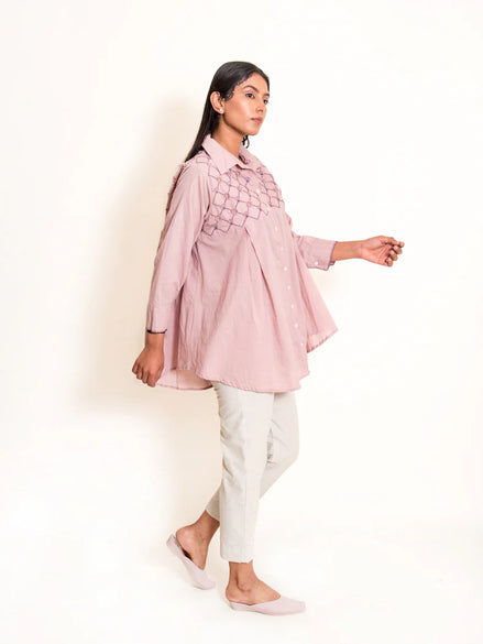 Mone Set (Top + Pants) Mul Cotton Ash Pink