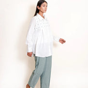 Mone Set (Top + Pants) Mul Cotton White