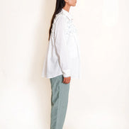 Mone Set (Top + Pants) Mul Cotton White