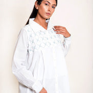 Mone Set (Top + Pants) Mul Cotton White