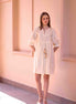 Navy Dress - Beige