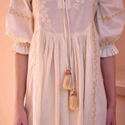 Navy Dress - Beige