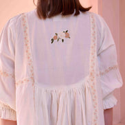 Navy Dress - Beige