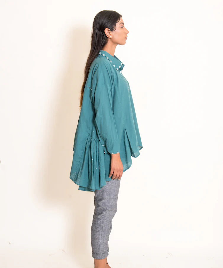 Otter Set (Top + Pants) Mul Cotton Turquoise Green