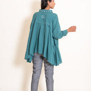 Otter Set (Top + Pants) Mul Cotton Turquoise Green