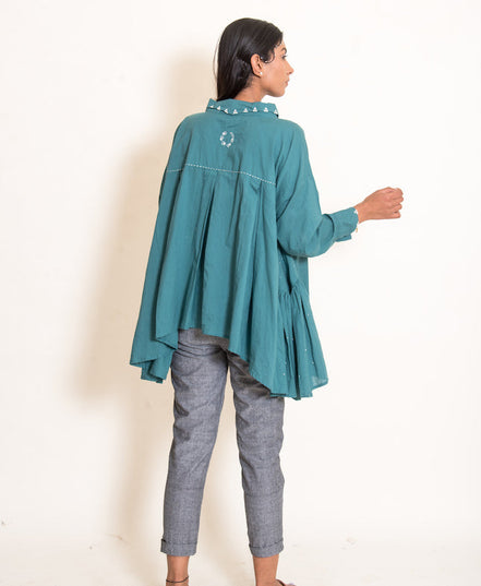 Otter Set (Top + Pants) Mul Cotton Turquoise Green