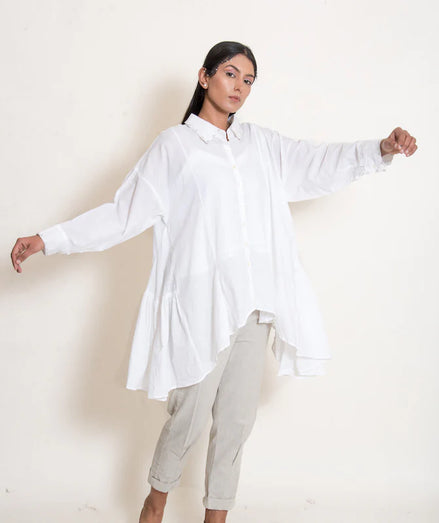 Otter Set (Top + Pants) Mul Cotton White