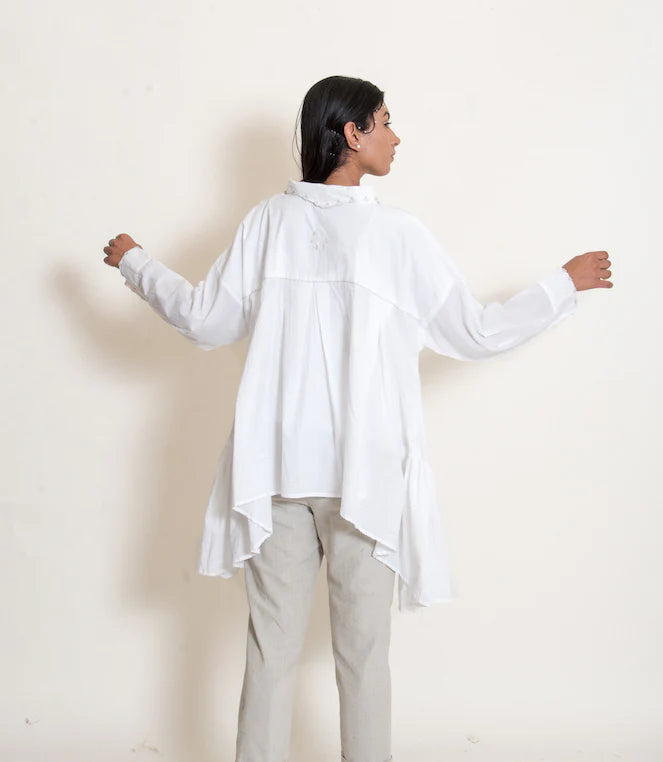 Otter Set (Top + Pants) Mul Cotton White