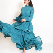 Oys Dress Mul Cotton - Turquoise Green