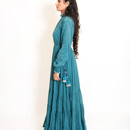 Oys Dress Mul Cotton - Turquoise Green
