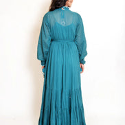 Oys Dress Mul Cotton - Turquoise Green