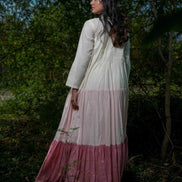 Paschar Dress - Beige and Pink