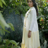 Paschar Dress - Beige and Yellow