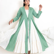 Pelican Set (Dress + Jacket) Mul Cotton - Apple green