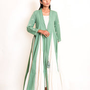 Pelican Set (Dress + Jacket) Mul Cotton - Apple green