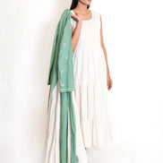Pelican Set (Dress + Jacket) Mul Cotton - Apple green
