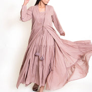 Pelican Set (Dress + Jacket) Mul Cotton - Ash Pink