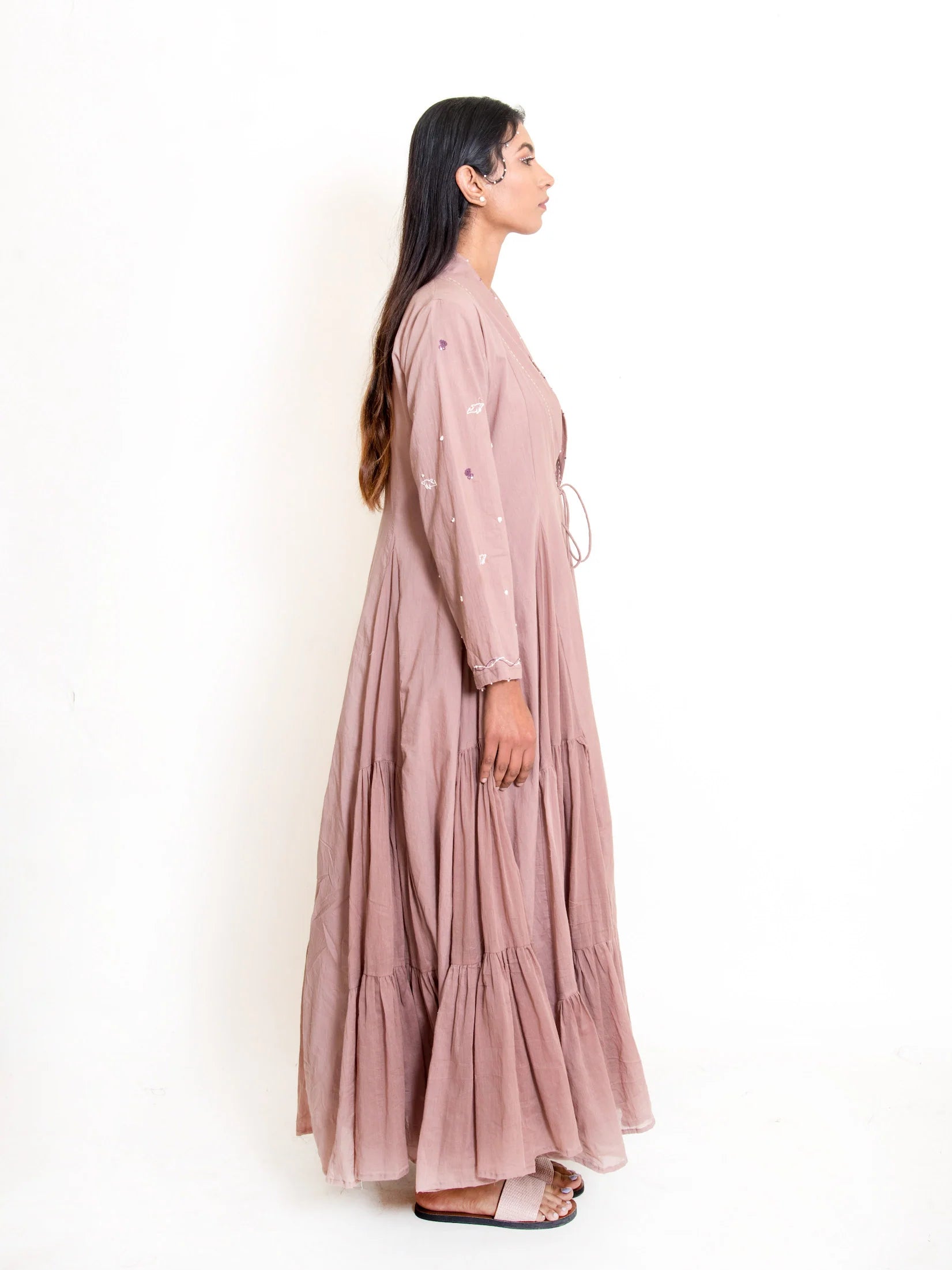Pelican Set (Dress + Jacket) Mul Cotton - Ash Pink