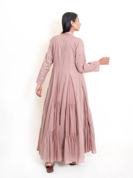 Pelican Set (Dress + Jacket) Mul Cotton - Ash Pink