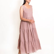 Pelican Set (Dress + Jacket) Mul Cotton - Ash Pink