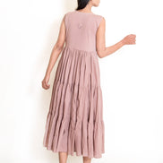 Pelican Set (Dress + Jacket) Mul Cotton - Ash Pink